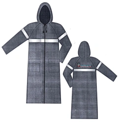 Men's Waterproof Raincoat with Synthetic Fabric and Water-Repellent Finish - Model L-22-17