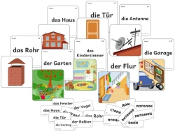 My Home" Magnetic Poster with Card Set for German Language Learning