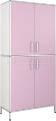 Four-Door Cabinet with Semi-Round Aluminum Frame - Model ШМ-7КН
