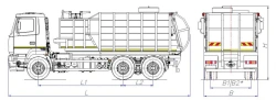 Side Loading Garbage Truck Model MK-3551-11