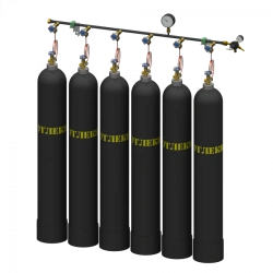 High-Pressure Carbon Dioxide Discharge Ramp for Six Cylinders RRU-6