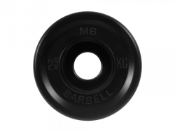 Rubber-Coated Disc Euro-Classic 2.5 kg, Black, 51 mm - MB-PltBE-2.5