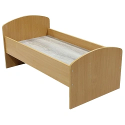 Single Children's Bed with Wooden or Colorful Finish - Model KrD 02.00