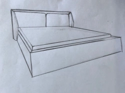 Double Bed with Soft Headboard Lounge Model
