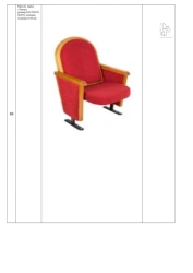Theatre Chair, Model "Theatre", Size: 530x530/700x970mm, Cushion Thickness: 110mm