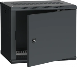 LINEA W Wall-Mounted 19" Cabinet 9U, Metal Door, 600x450mm, RAL9005
