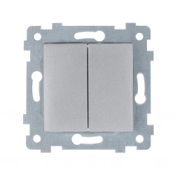 MARIA" Two-Button Switch Mechanism for Concealed Installation S510-439 Aluminum