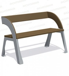 Outdoor Plywood Bench for Recreational Areas - Romana 302.28.00