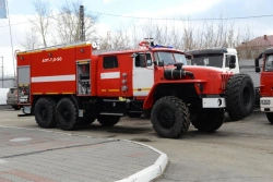 Firefighting Foam Vehicle APT-7, Type 5881, Modification 58814N on Ural-4320 Chassis