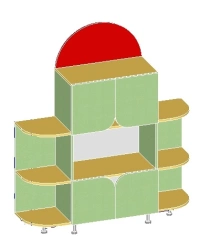 Children's Wall Unit "Mushroom Meadow" Small Art. S.06.48