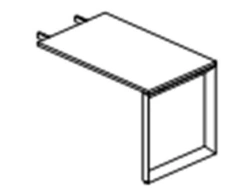 Briefing Extension for Negotiation Table on O-Shaped Metal Frame KS.BpO-2.05