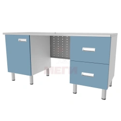 Laboratory Table with Two Cabinets and Shelf SL-05-MSK (SL-05-114)