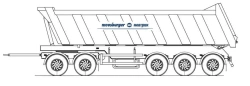 Five-Axle Dump Trailer AK-590 for Bulk Cargo Transport