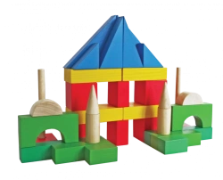 Wooden Tabletop Constructor for Kids - 34 Pieces