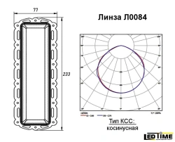 LED Lens for Light Distribution - Model L0084