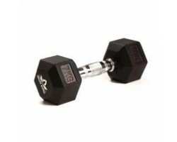 Hexagonal Rubber Coated Dumbbell 1kg