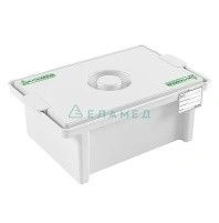 Polymer Container for Disinfection and Pre-Sterilization of Medical Devices with Pocket