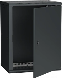 LINEA W 15U Wall-Mounted Cabinet, Metal Door, RAL9005, 600x450 mm