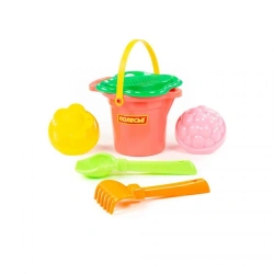 Small Bucket with Spout Set, Flower Sifter, Scoop No. 2, Rake No. 2, 2 Molds - Model 2982