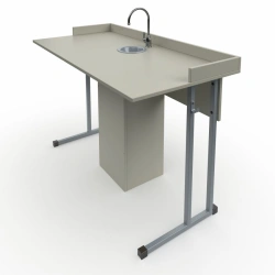 Laboratory Student Desk with Edges and Plumbing Features