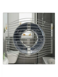 Slim Chrome Exhaust Fan D 125 with Backdraft Damper