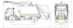 Rear-Loading Garbage Truck Model MK-4547-05