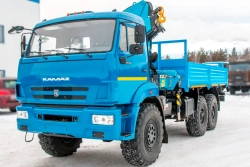 Vehicle with Platform and Crane Manipulator Model 675416-12 (Inman IM320) on Kamaz 43118-50