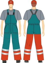 High Visibility Men's Suit (Jacket & Overalls) for Workplace Protection