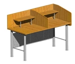 Two-Seat Reading Table 1570x700x1100 mm