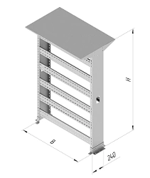 Dual-Sided Metal Equipment Rack for Distribution Boxes and Control Panels MASU2
