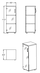 Storage Cabinet for Documents and Office Supplies - Series 405.40.112
