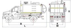 Side Loading Garbage Truck Model MK-1552-G3
