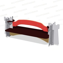 Outdoor Plywood Bench for Play Areas - Romana 115.72.00
