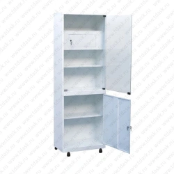 Metal Cabinet with Glass Door and Lockable Compartment, Model SHMS.01.01 (Mod.2)