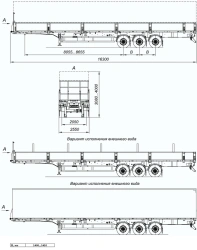 Three-Axle Cargo Semi-Trailer 9408-17 with CEYLAN AS-1210-225-ST-OV Axles, 12 Ton Capacity