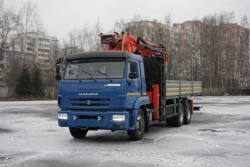 Multi-functional Truck with Hydraulic Loader Crane MKMA on KAMAZ 65117 Base 64K04N-UP