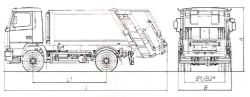 Rear-Loading Garbage Truck Model MK-3541-01