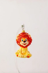 Handcrafted Glass Christmas Ornament "Lion Cub