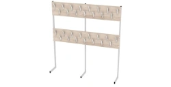 Single-Sided Floor Hanger for 30 Garments 1530x300x1600mm