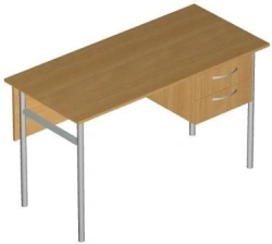 Teacher's Desk with Drawers for Supplies - Metal Frame