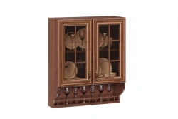 High Kitchen Cabinet with Open Shelf, 800 mm, Walnut M, Model LD.270560.000