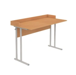 Double Student Desk for Physics Classroom with Edge and Double Socket, Model: АтН2Ф