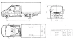 GAZ-SAZ-35127 Dump Truck with Tri-Axle Unloading, A22R22/A22R23 Chassis