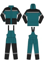Women's Protective Suit (Jacket, Overalls) for Industrial Contaminants and Mechanical Wear