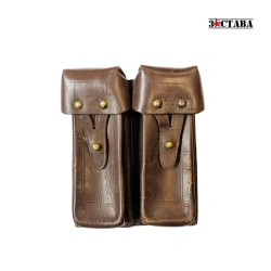 Leather Holster Bag for Carrying Four APS Pistol Magazines
