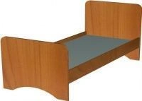 Children's Bed with Rounded Headboards, 16mm Laminated Particleboard