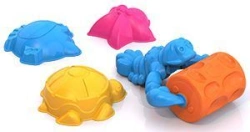 Sand Play Set with 3 Sea Molds and Roller "Shell" - Set No. 129