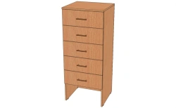 Library Form Cabinet with Drawers, Model SHBF