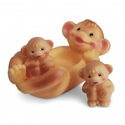 Playful Monkey Family Set with Mama and Two Baby Monkeys