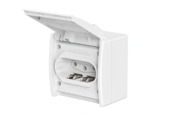 Caduceus Aling Power 16A Open Mount Three-Phase Socket with Ceramic Base, Art. 243.00